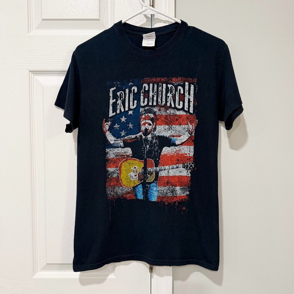 2012 Eric Church Black Concert Tee Shirt Blood, Sweat, & Beers Tour Size Small